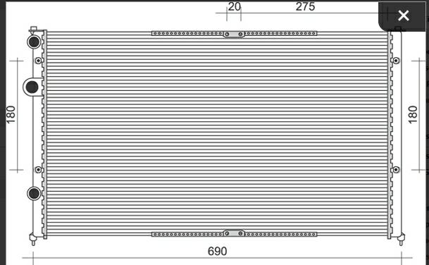 Articolo 0V8Y9 - RADIATORE SEAT INCA (6K9) 1.9 SDI