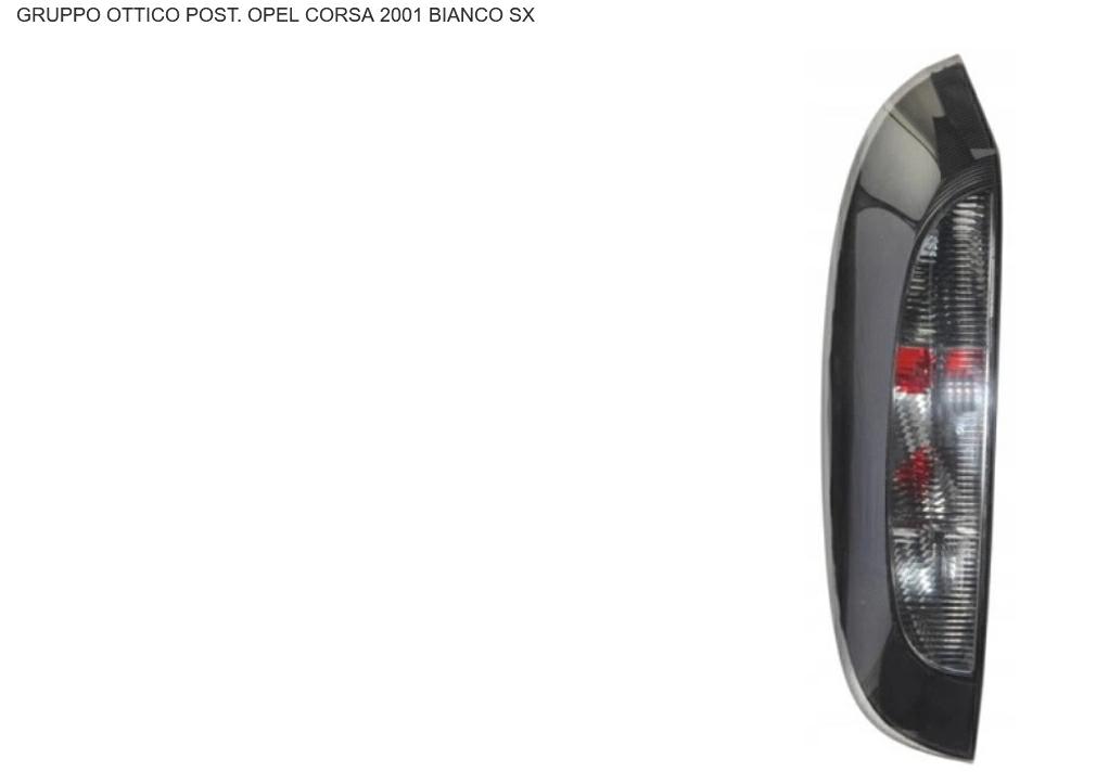 Articolo 1BSKY - GR OTTICO P/SX OPEL CORSA C 10/00> BIANCO