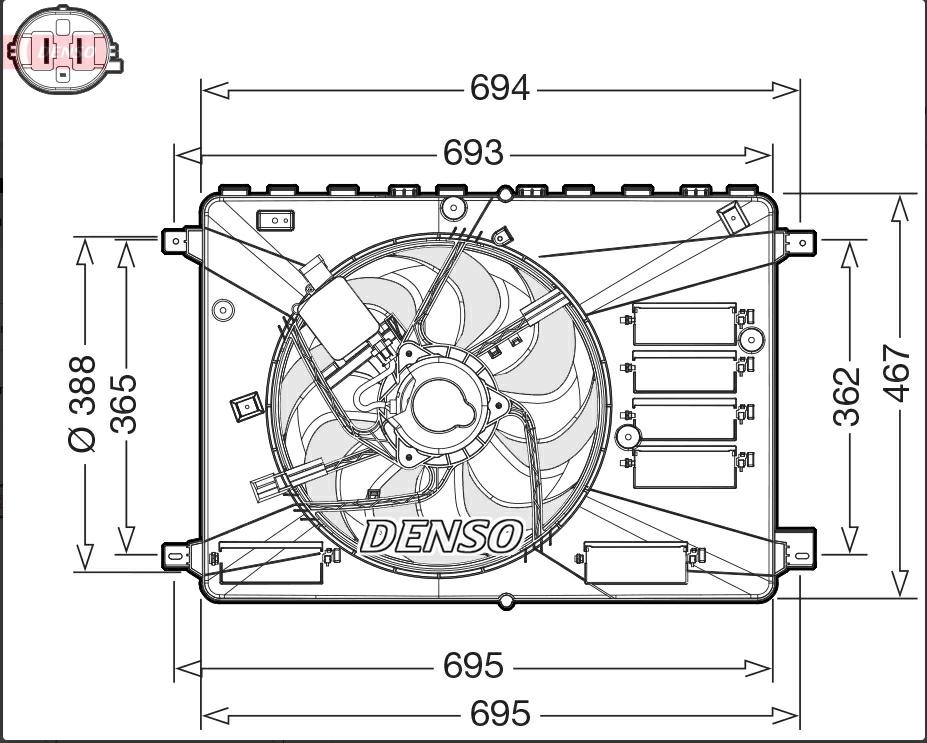 Articolo 3DD97 - ELETTROVENTOLA FO GALAXY/ KUGA/ MONDEO IV