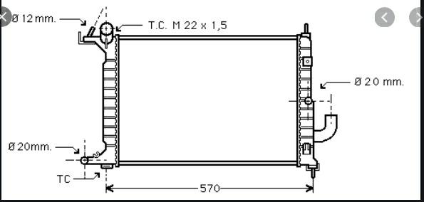 Articolo 4P9MV - RADIATORE OPEL VECTRA B11/95> 1.7 TD