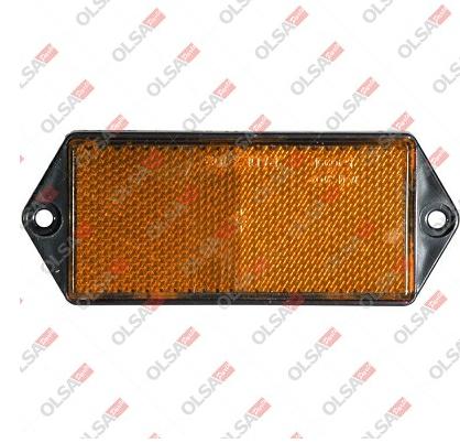 Articolo 50RGM - CATADIOTTRO 51X127 MM  ARANCIO  C\FORI DI FISSAGGIO