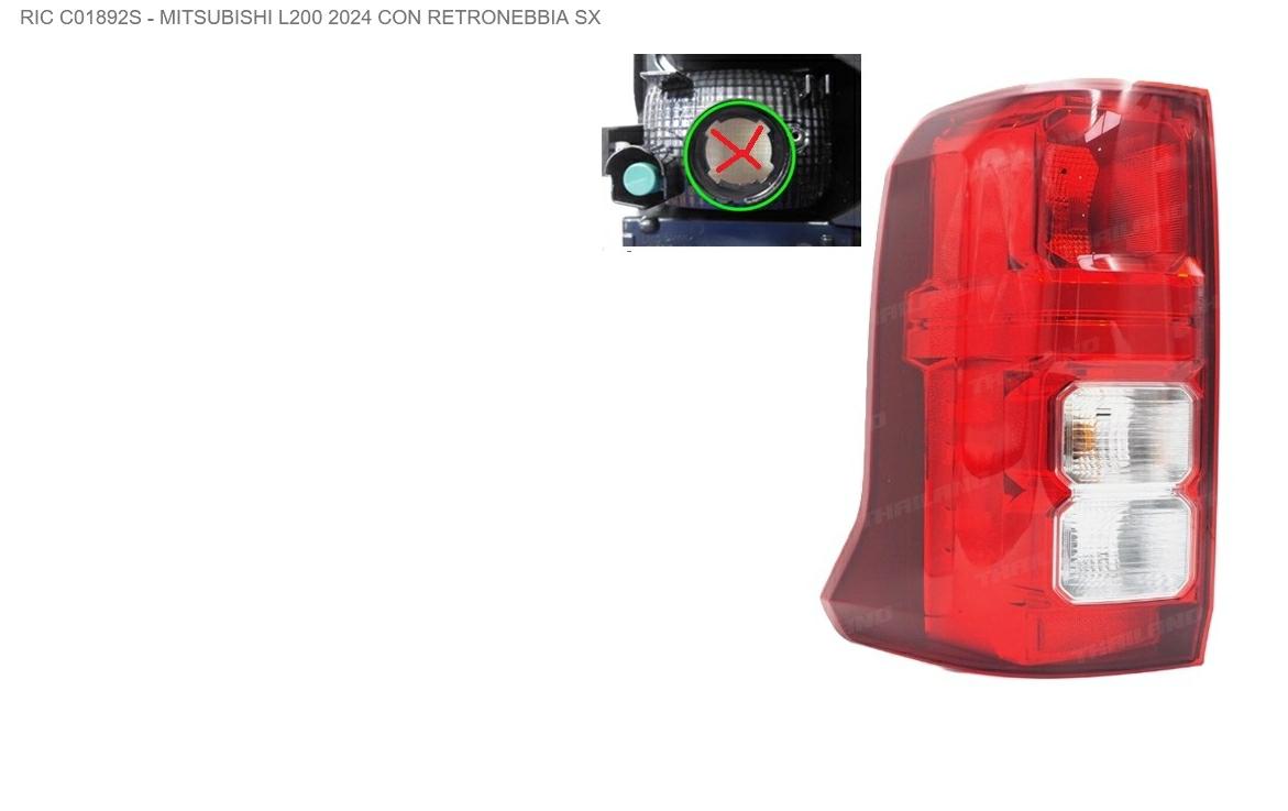 Articolo 63WCK - FANALE P/SX A LED MITSUBISHI L200 01/25> ATT PORTALAM 4 INCASTRI