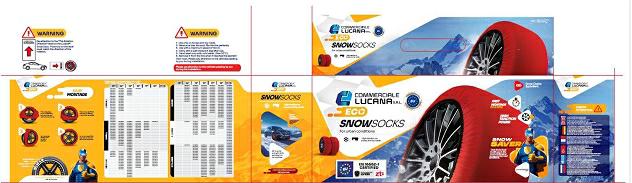 Articolo 8W1NG - CALZA DA NEVE FLIX MISURA XS (175X33 CM) DIAMETRO 54 CM