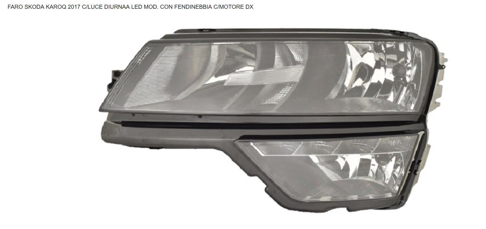 Articolo B603P - FARO DX C/DRL A LED C/MOTOR ELETT SKODA KAROQ 01/17>