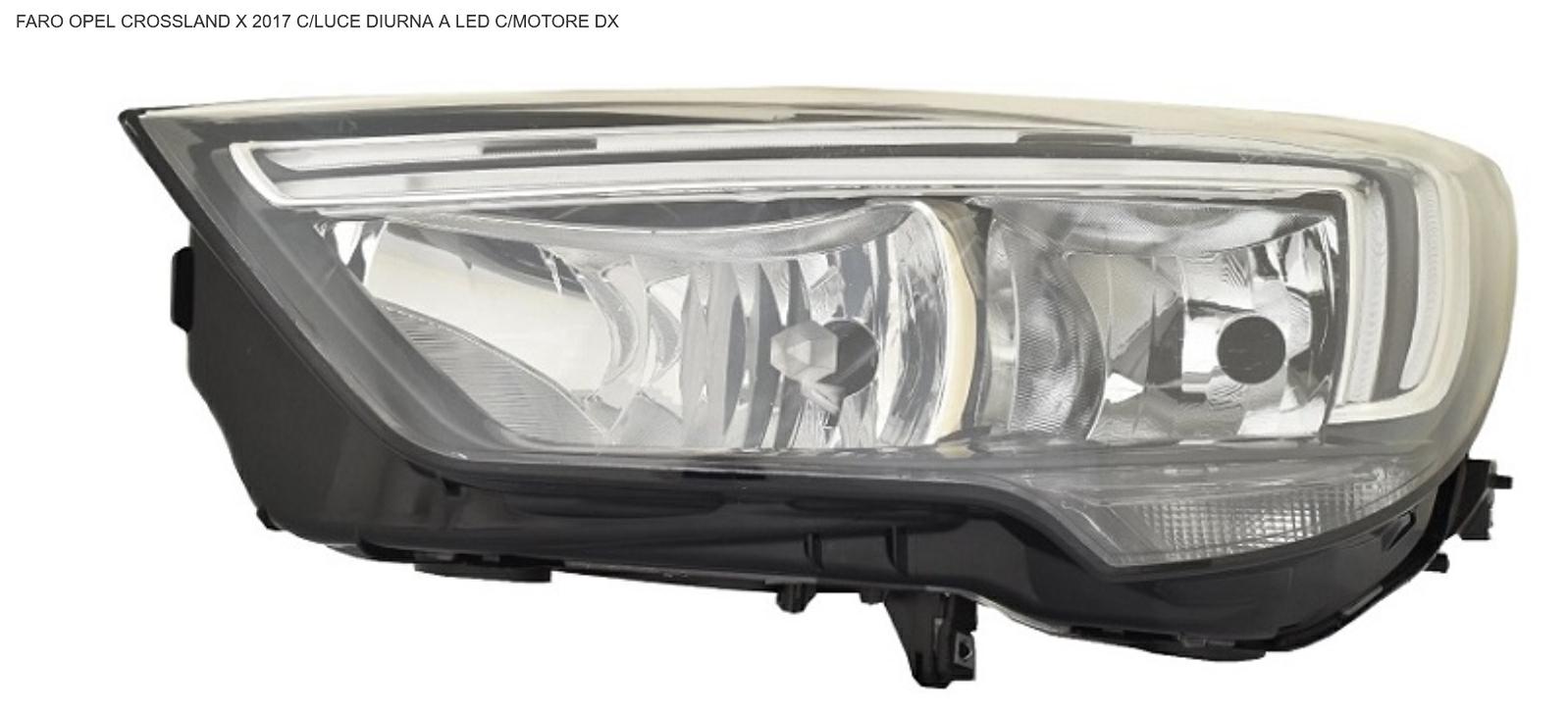 Articolo K60Q9 - FARO DX C/DRL LED C/MOTOR ELET OPEL CROSSLAND X 01/17>