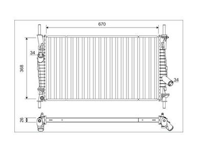 Articolo R40V3 - RADIATORE FORD TRANSIT TOURNEO 2000