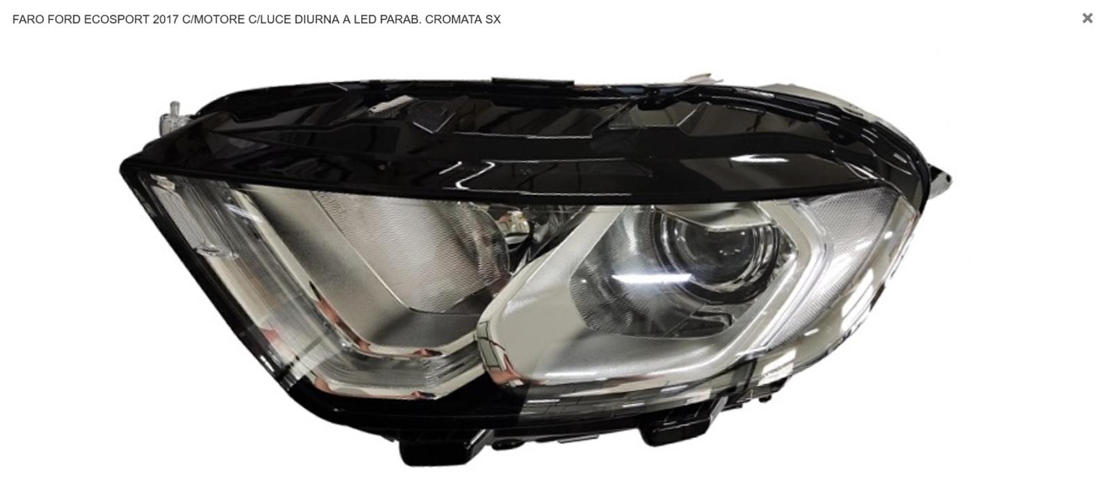 Articolo RGXZ4 - FARO SX C/MOT ELET C/DRL A LED FORD ECOSPORT 01/17> CROM