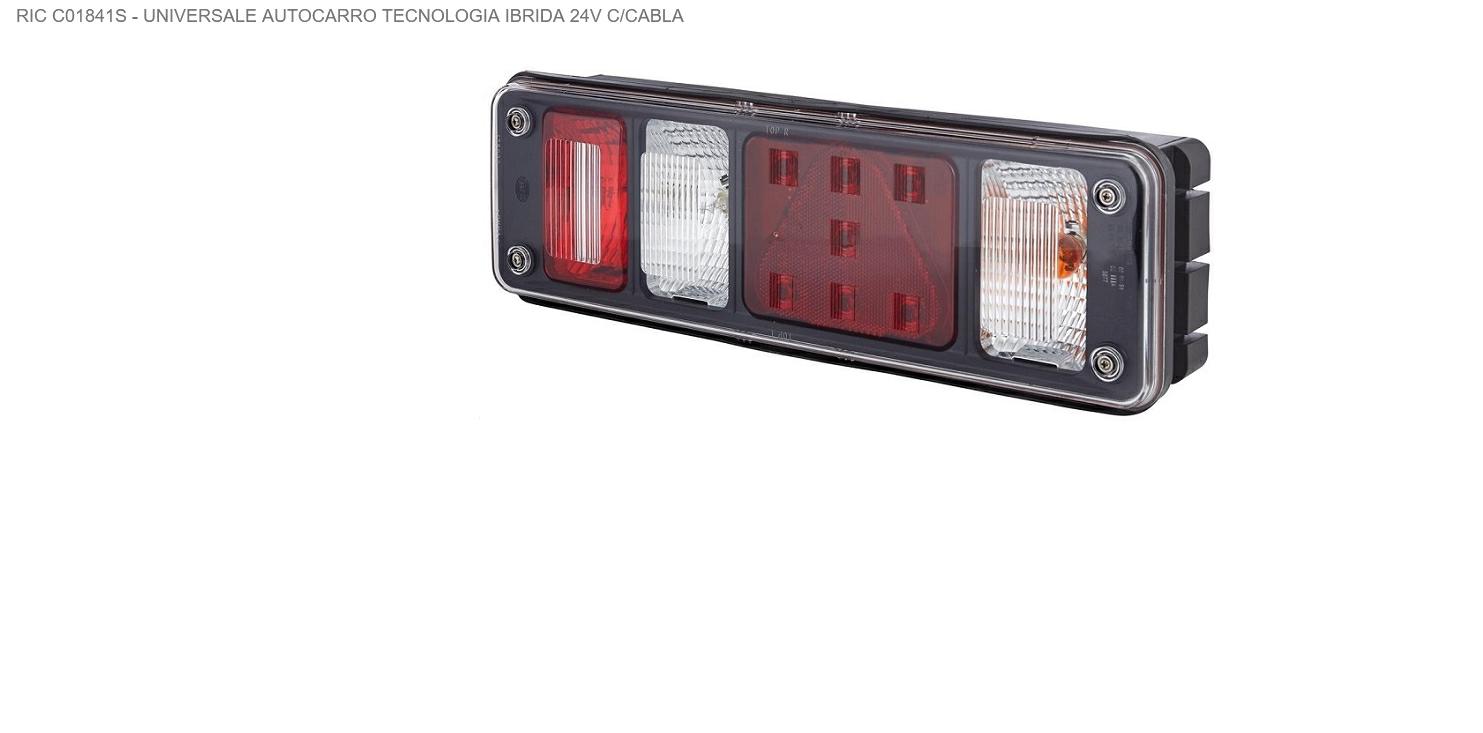 Articolo RTK9F - FANALE P/SX UNIVERSALE AUTOCARRO TECNOLOGIA IBRIDA 24V C/CABLAG