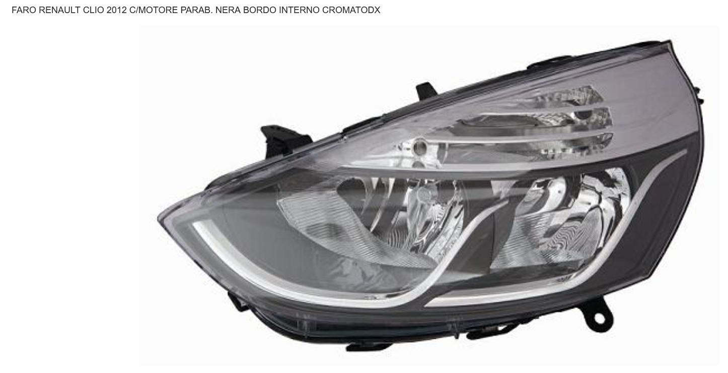 Articolo SSSYP - FARO DX H7-H1 C/MOTOR ELETT RENAULT CLIO 11/12> C/PROFILI CROM