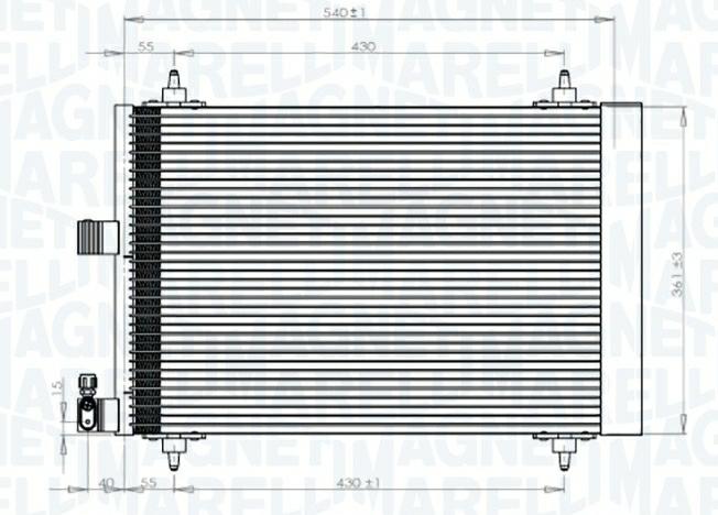 Articolo T4D7P - CONDENSATORE PEUGEOT 407 (6D) 2.0 HDI 135 - CITROEN -