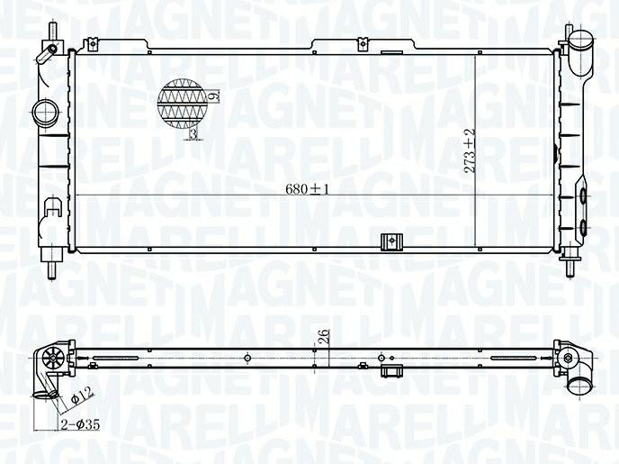 Articolo T7Z6W - RADIATORE OPEL CORSA B