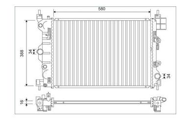 Articolo TCKDT - RADIATORE CHEVROLET AVEO 2012 - MOKKA -