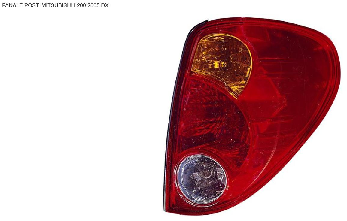 Articolo YDHWN - FANALE P/DX ROSSO MITSUB L200 02/05>